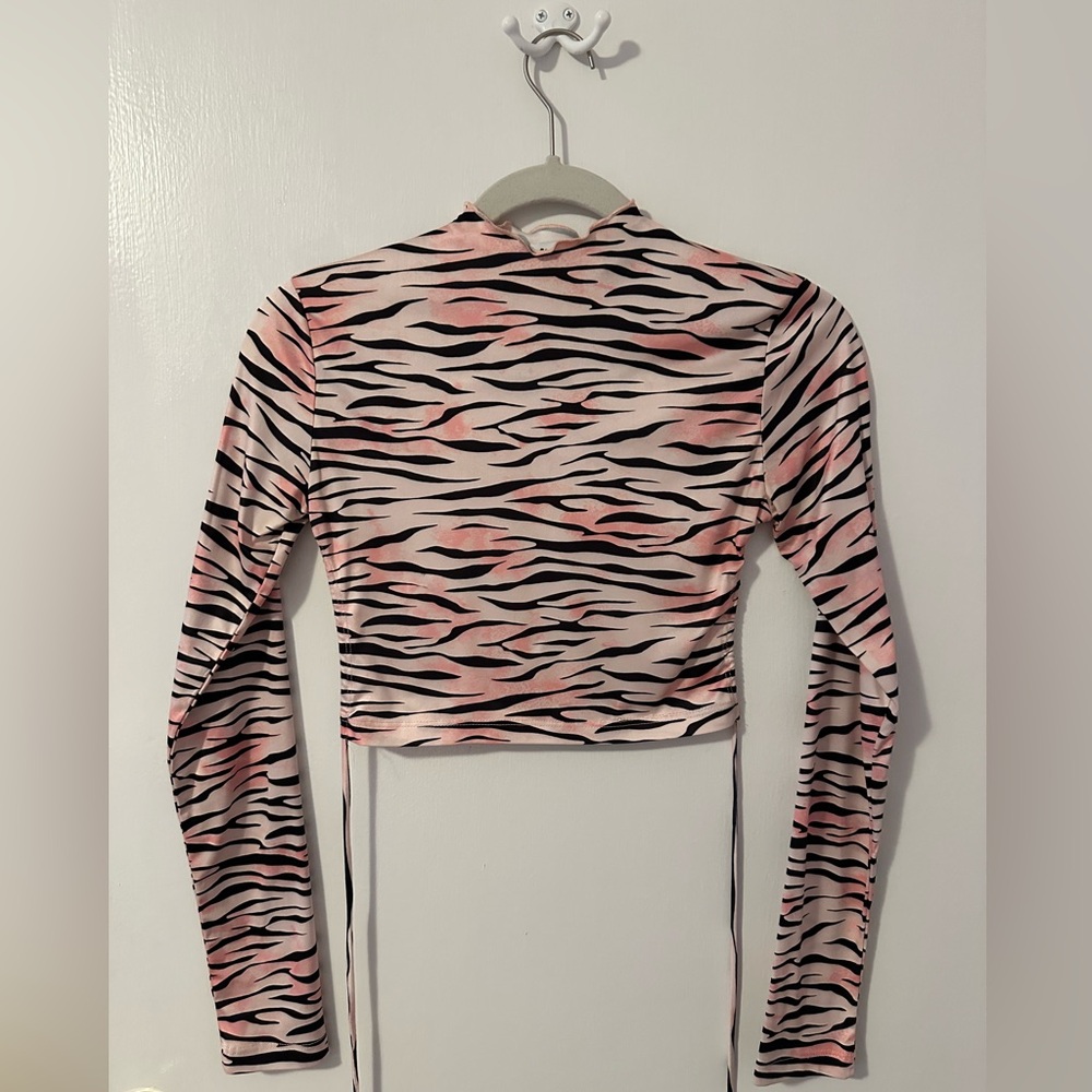 Princess Polly Zebra Print Long Sleeve Top
